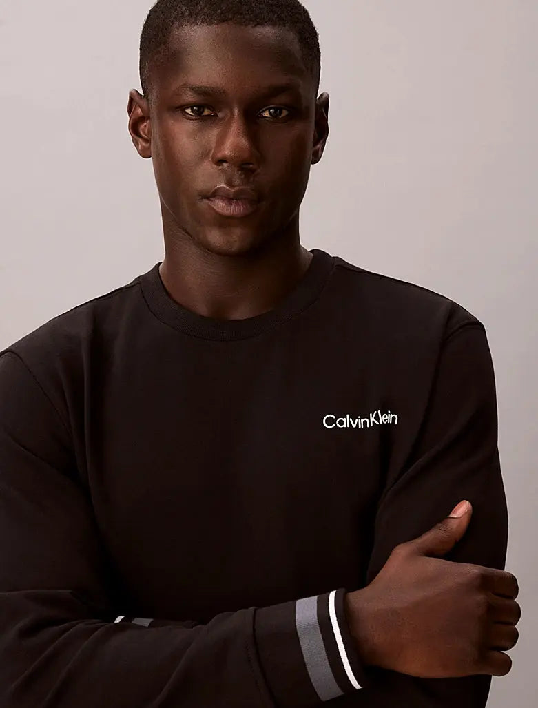 Sweat-shirt en tissu éponge de coton doux Calvin Klein