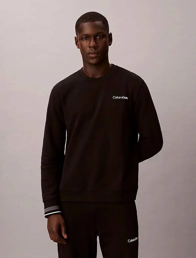 Sweat-shirt en tissu éponge de coton doux Calvin Klein