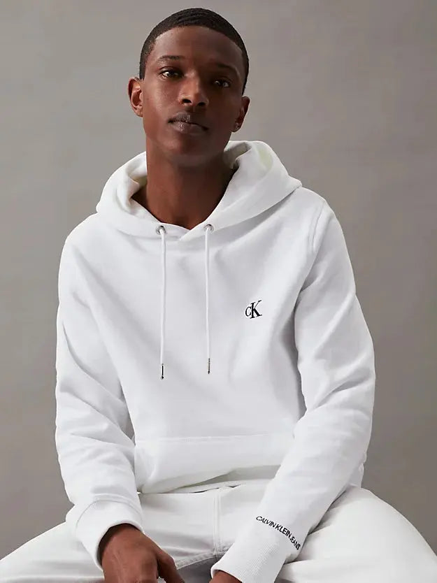 Sweat à capuche en polaire de mélange de coton Calvin Klein