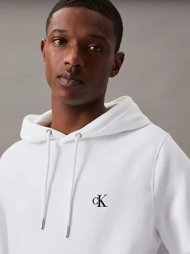 Sweat à capuche en polaire de mélange de coton Calvin Klein