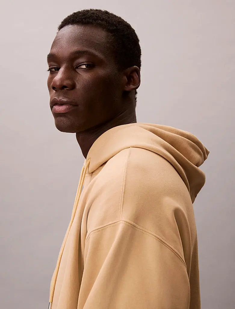 Sweat à capuche en polaire avec logo graphique Calvin Klein
