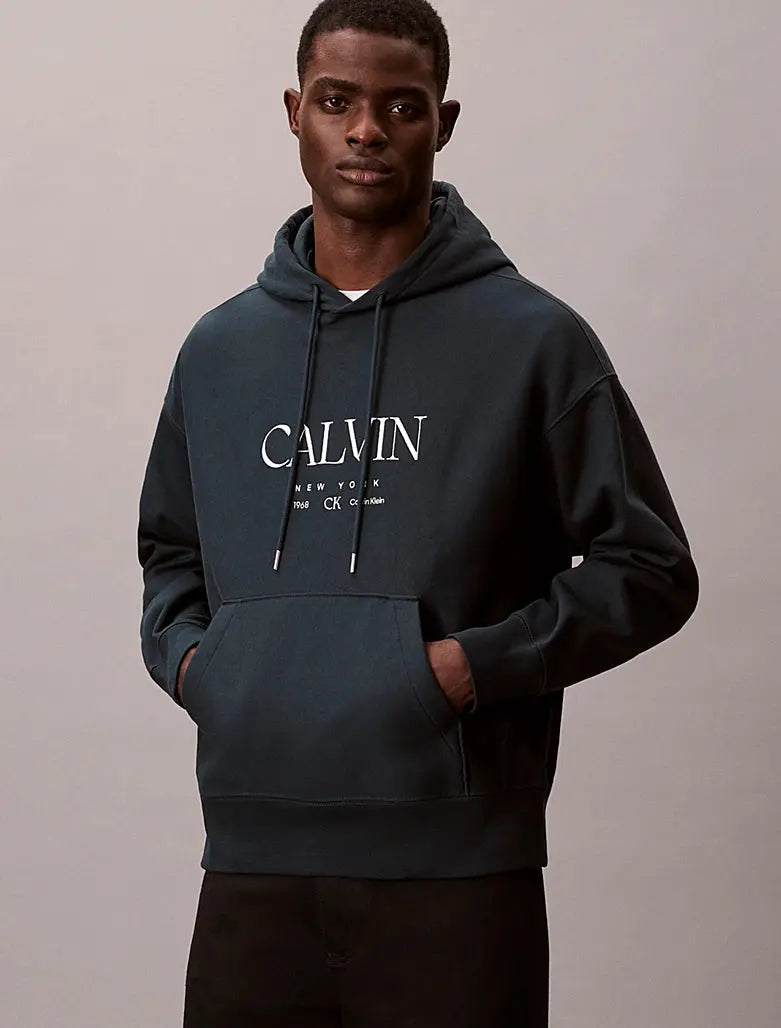 Sweat à capuche en polaire haut de gamme avec graphique Calvin Calvin Klein
