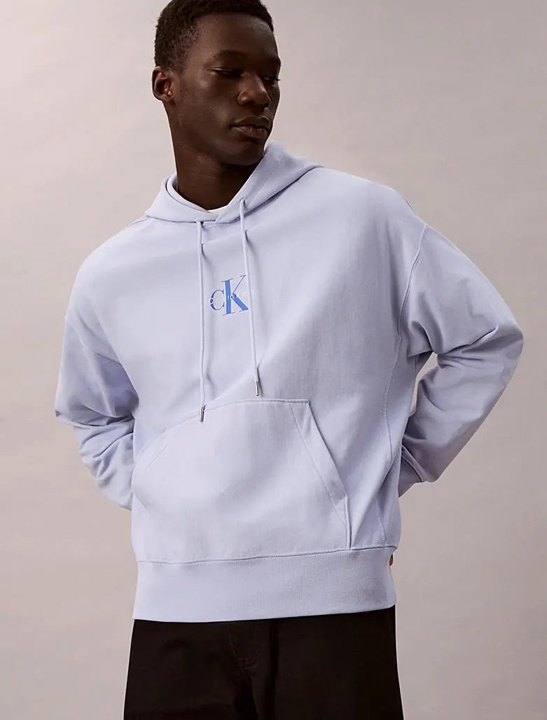 Sweat à capuche en polaire haut de gamme avec logo monogramme Calvin Klein