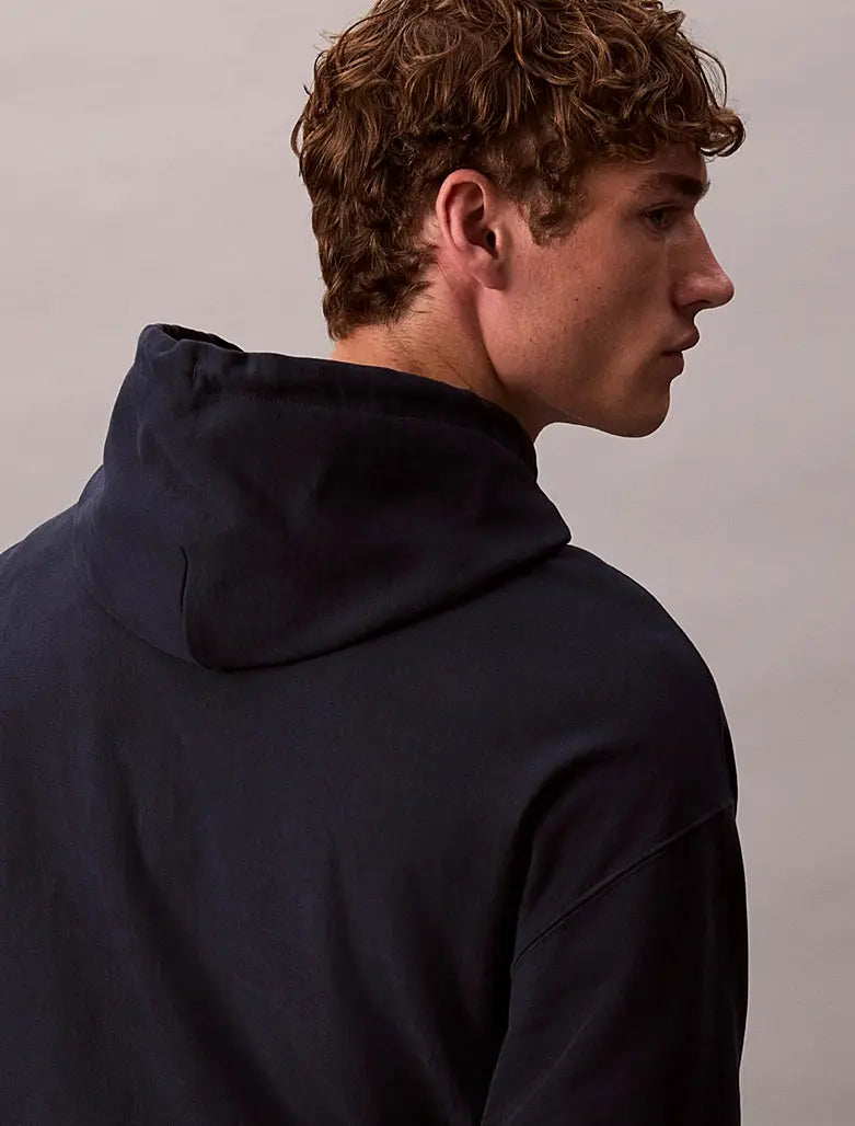 Sweat à capuche en polaire haut de gamme avec logo monogramme Calvin Klein