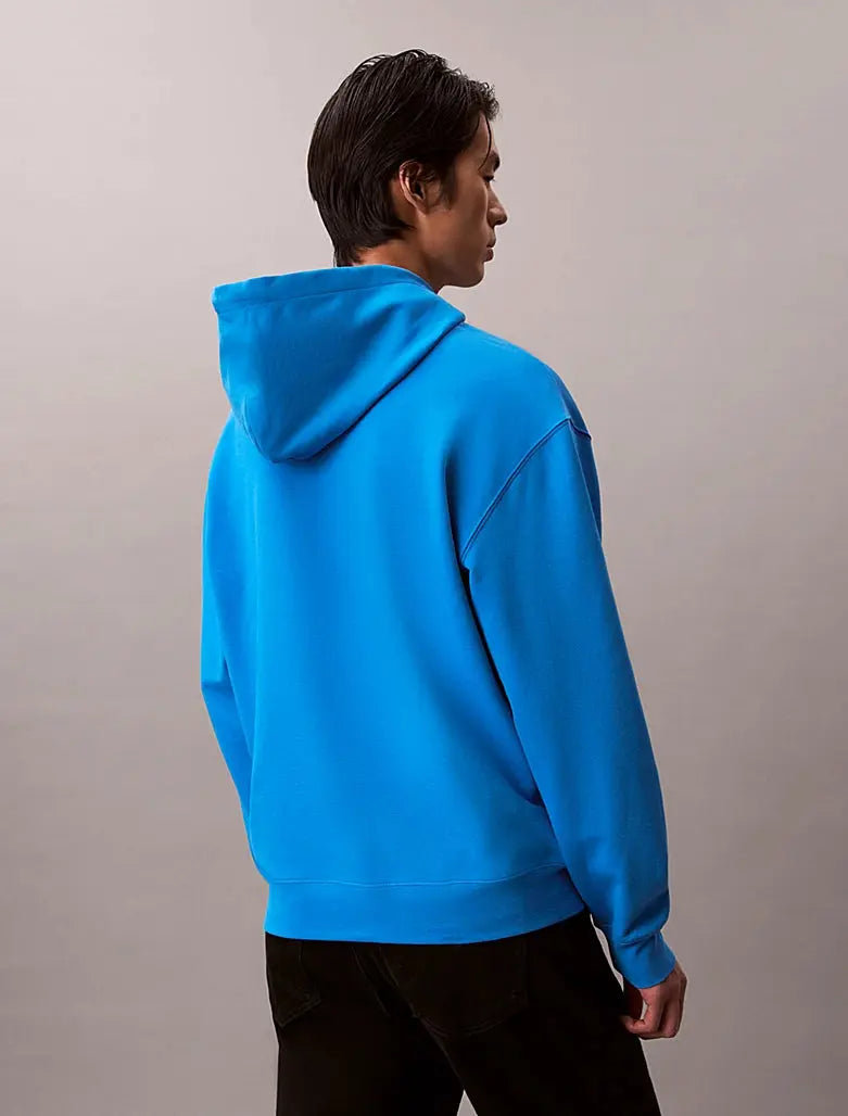 Sweat à capuche en tissu éponge de coton avec monogramme - CALVERO