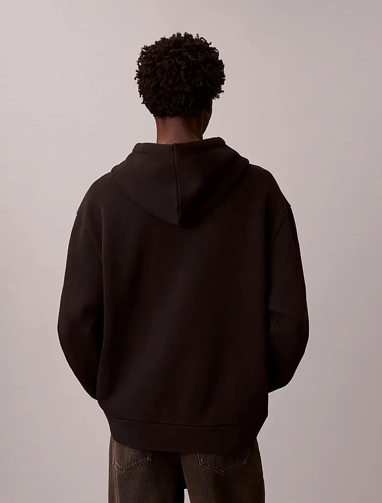 Sweat à capuche relaxed en polaire avec imprimé graphique Kate Moss - CALVERO