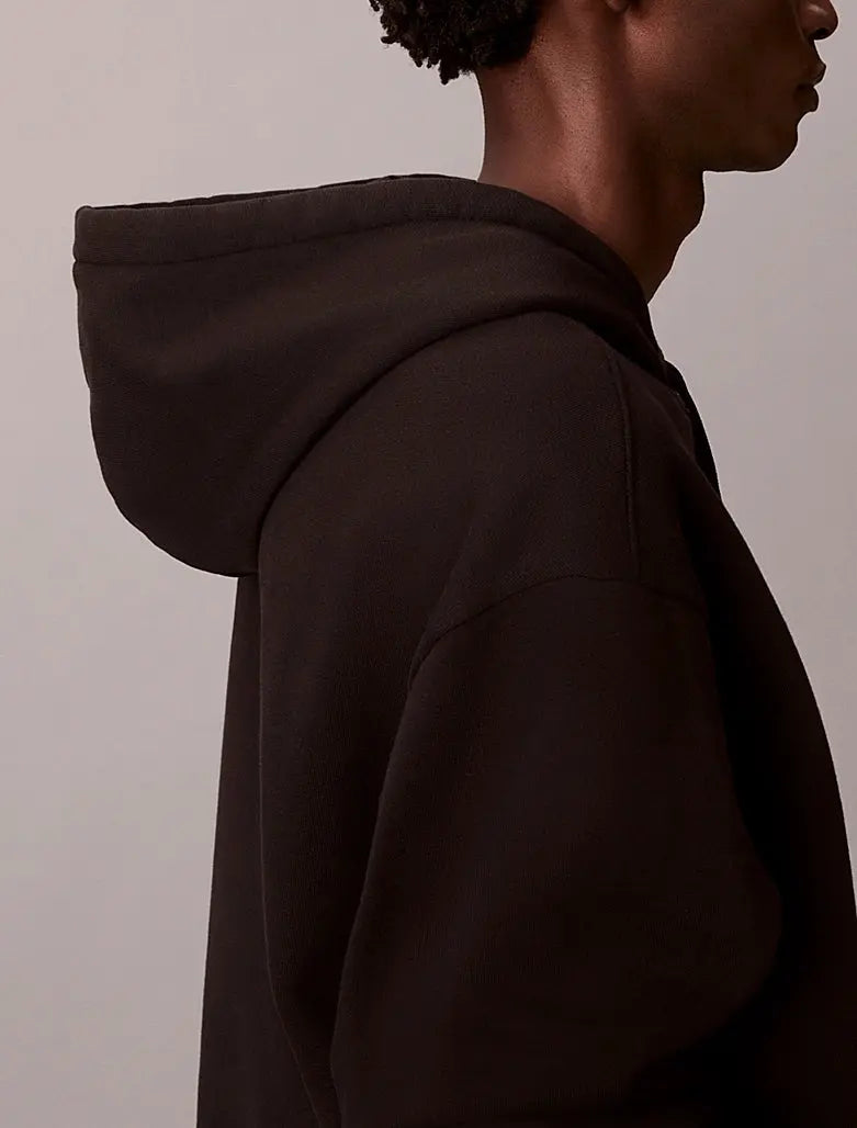 Sweat à capuche relaxed en polaire avec imprimé graphique Kate Moss - CALVERO