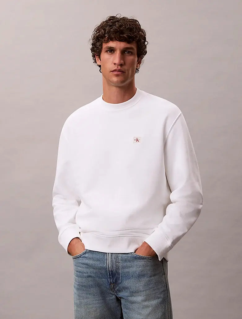 Sweat en tissu éponge avec logo monogramme - CALVERO