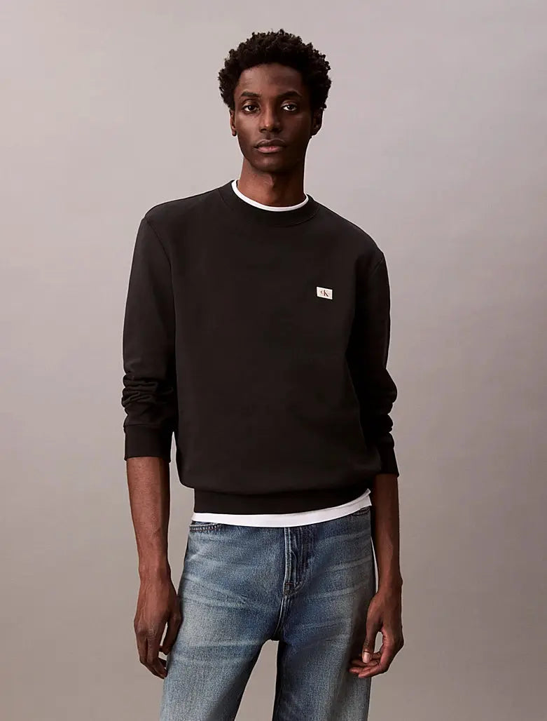 Sweat en tissu éponge avec logo monogramme - CALVERO