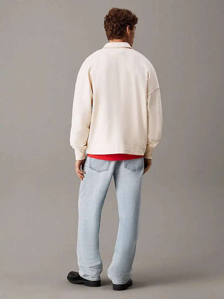 Sweat polo en tissu éponge de coton - CALVERO