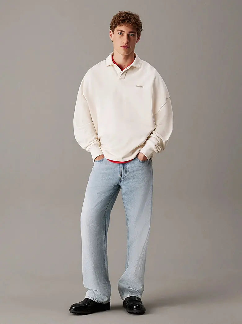 Sweat polo en tissu éponge de coton - CALVERO