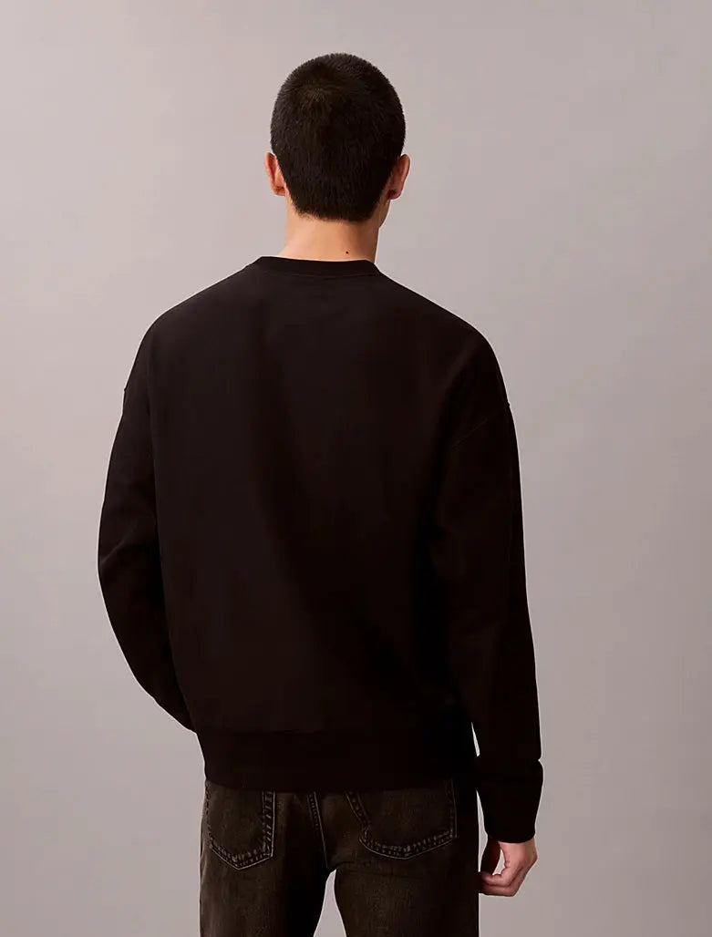 Sweat relaxed en polaire avec logo monogramme - CALVERO