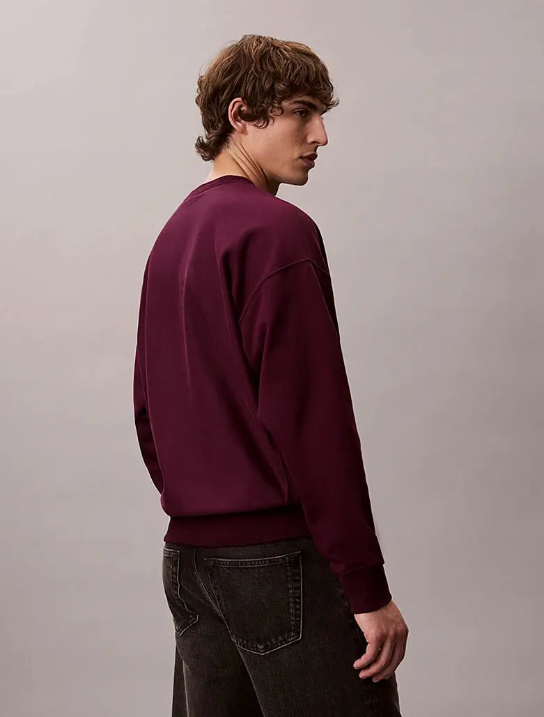 Sweat relaxed en polaire avec logo monogramme - CALVERO