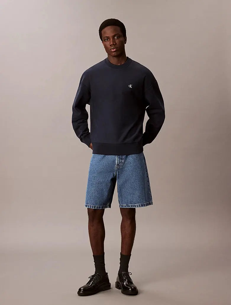 Sweat relaxed en tissu éponge de coton Calvin Klein