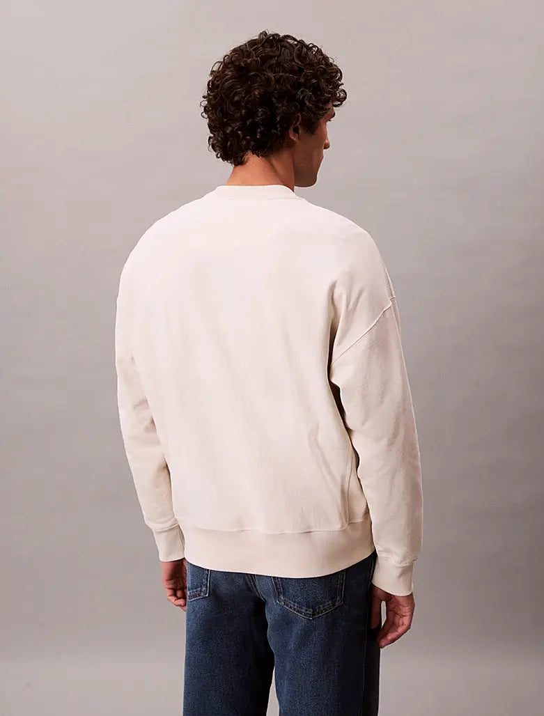 Sweat relaxed en tissu éponge de coton Calvin Klein