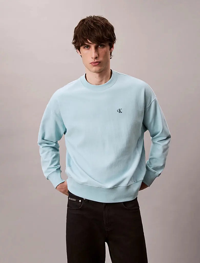 Sweat relaxed en tissu éponge de coton Calvin Klein