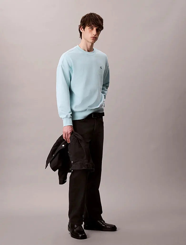 Sweat relaxed en tissu éponge de coton Calvin Klein
