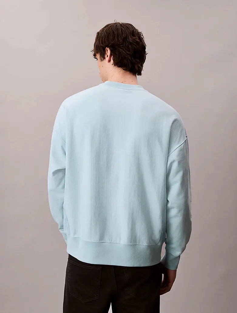 Sweat relaxed en tissu éponge de coton Calvin Klein