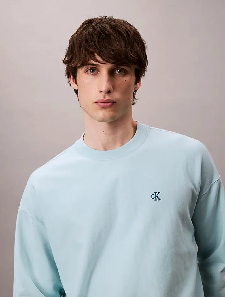 Sweat relaxed en tissu éponge de coton Calvin Klein