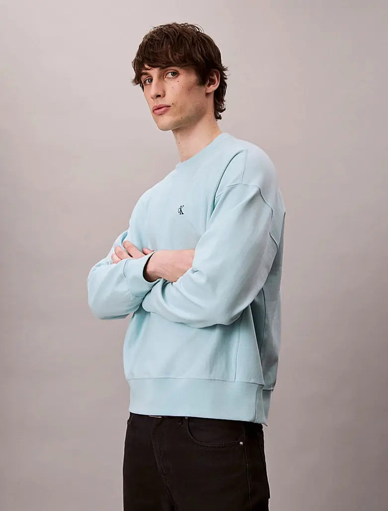 Sweat relaxed en tissu éponge de coton Calvin Klein