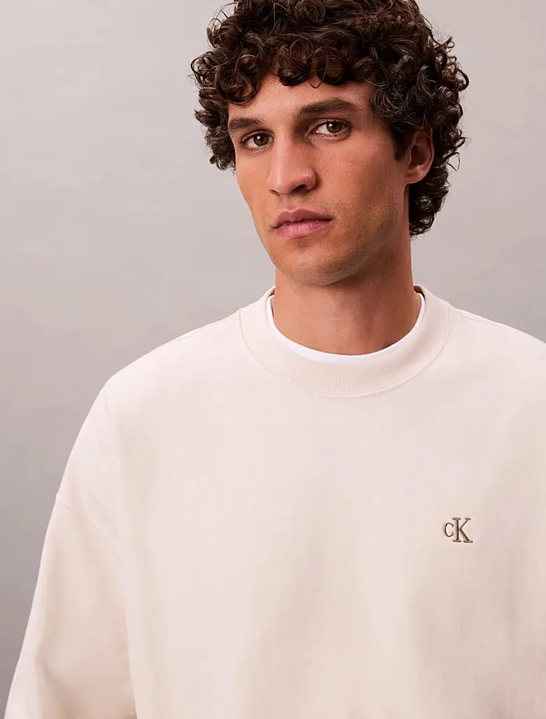 Sweat relaxed en tissu éponge de coton Calvin Klein