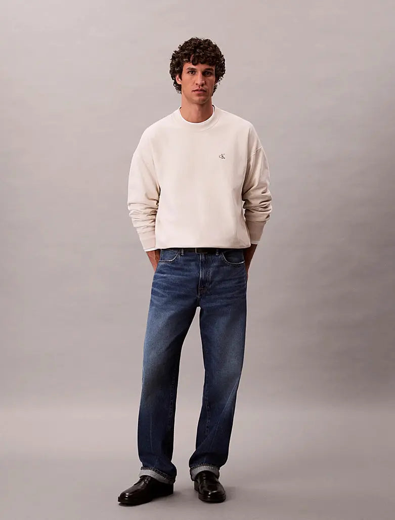 Sweat relaxed en tissu éponge de coton Calvin Klein