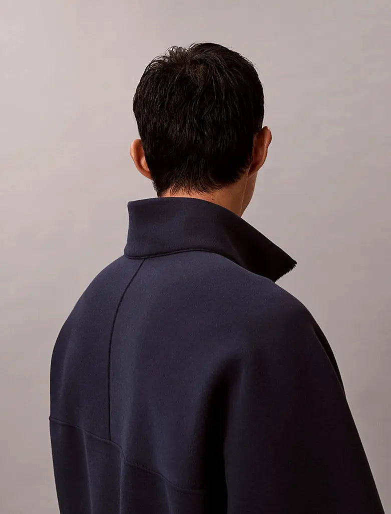 Sweat relaxed partiellement zippé en spacer Calvin Klein