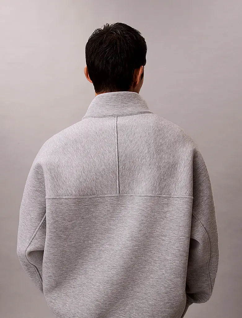 Sweat relaxed partiellement zippé en spacer Calvin Klein