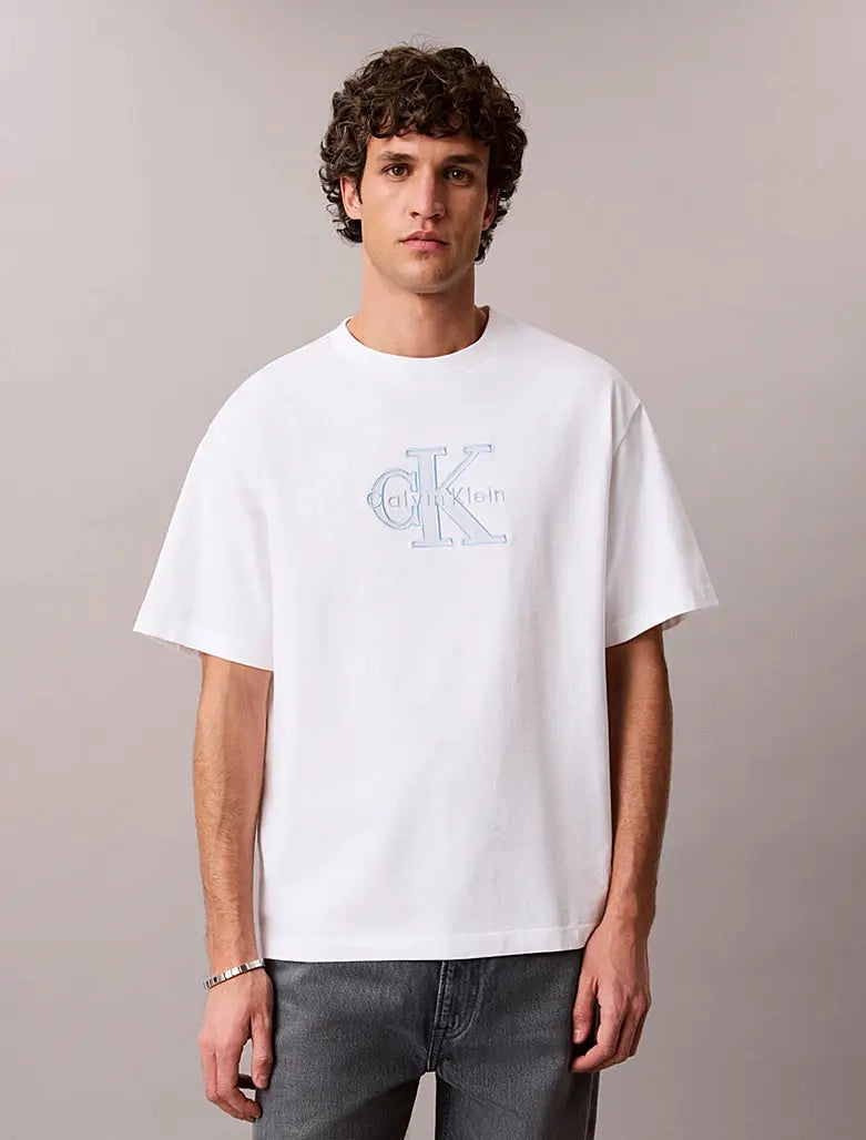 T-shirt relaxed avec logo appliqué Calvin Klein