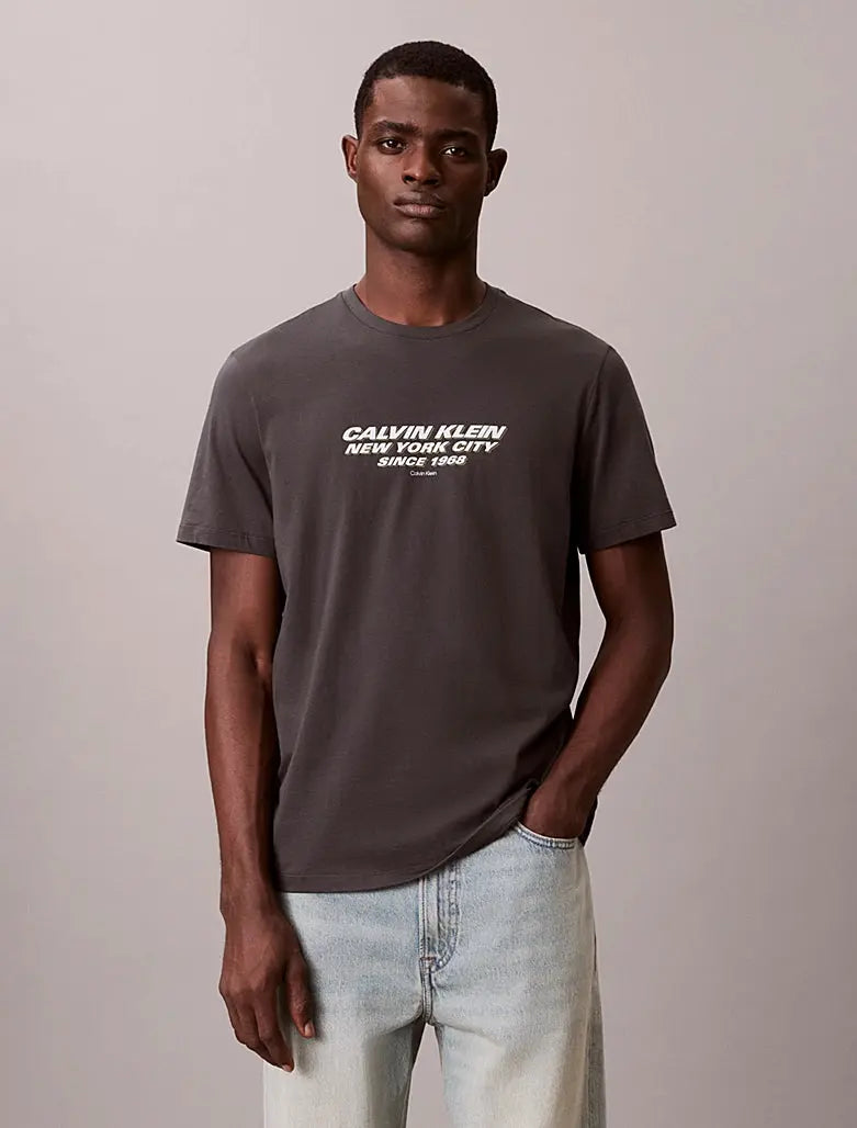 T-shirt Calvin Klein regular logo CK New York City 1968 en coton Calvin Klein