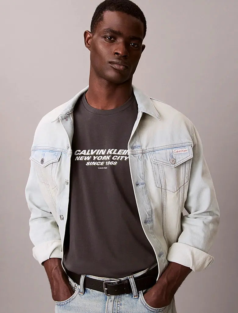 T-shirt Calvin Klein regular logo CK New York City 1968 en coton Calvin Klein