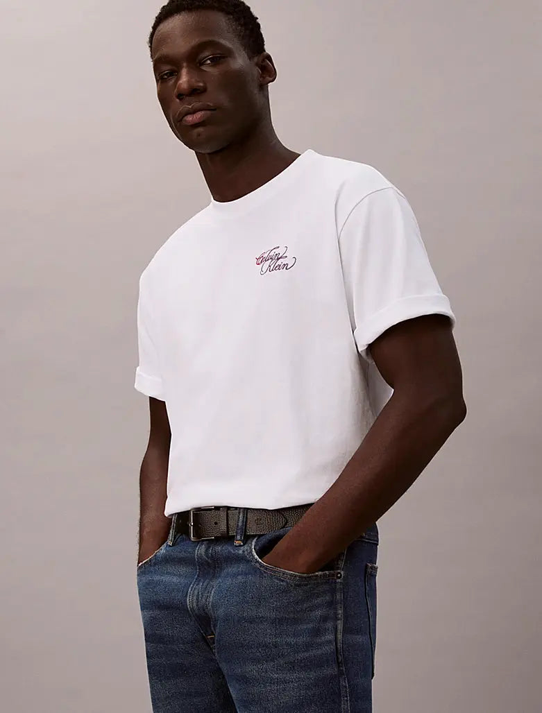T-shirt Calvin Klein Studio relaxed logo brodé en coton Calvin Klein