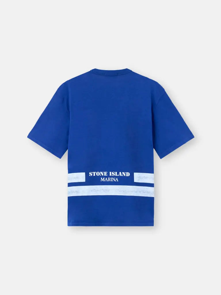 T-shirt oversize à manches courtes avec bandes imprimées - CALVERO