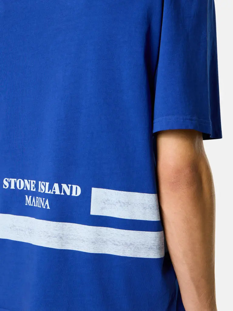 T-shirt oversize à manches courtes avec bandes imprimées - CALVERO