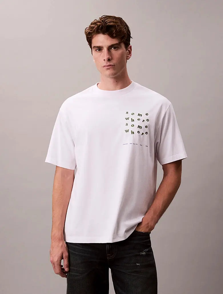 T-shirt relaxed avec motif Somewhere graphique Calvin Klein