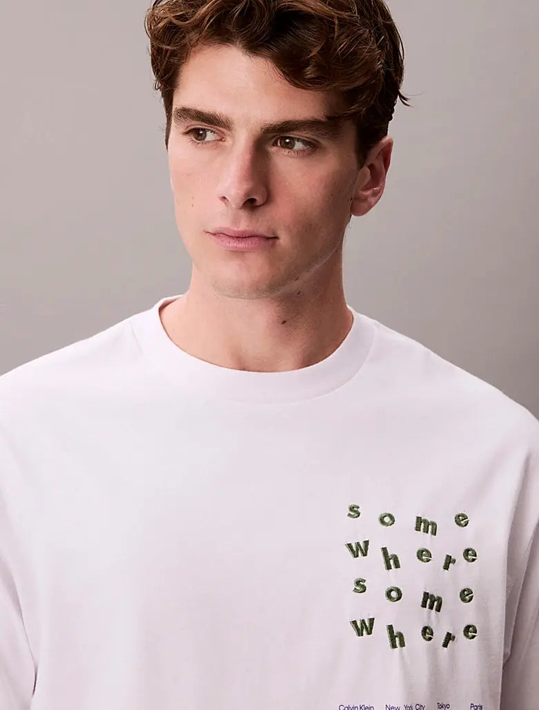 T-shirt relaxed avec motif Somewhere graphique Calvin Klein