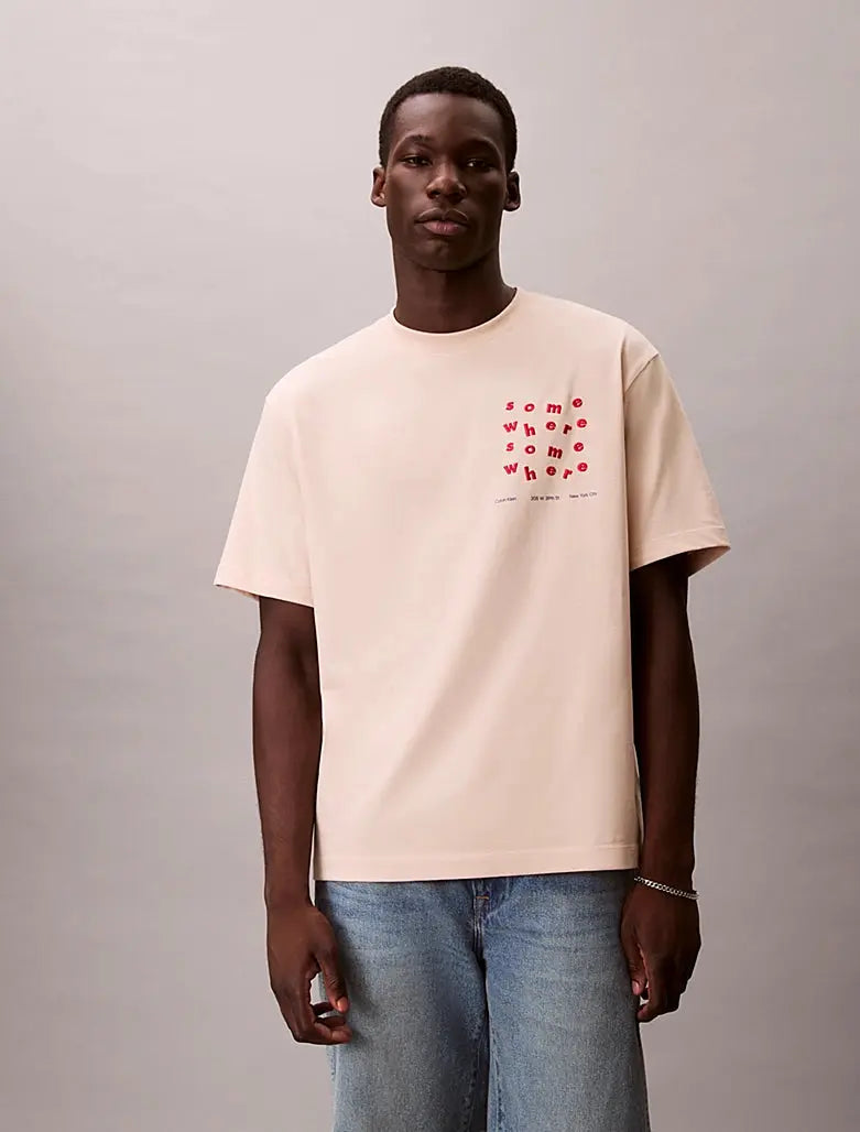 T-shirt relaxed avec motif Somewhere graphique Calvin Klein