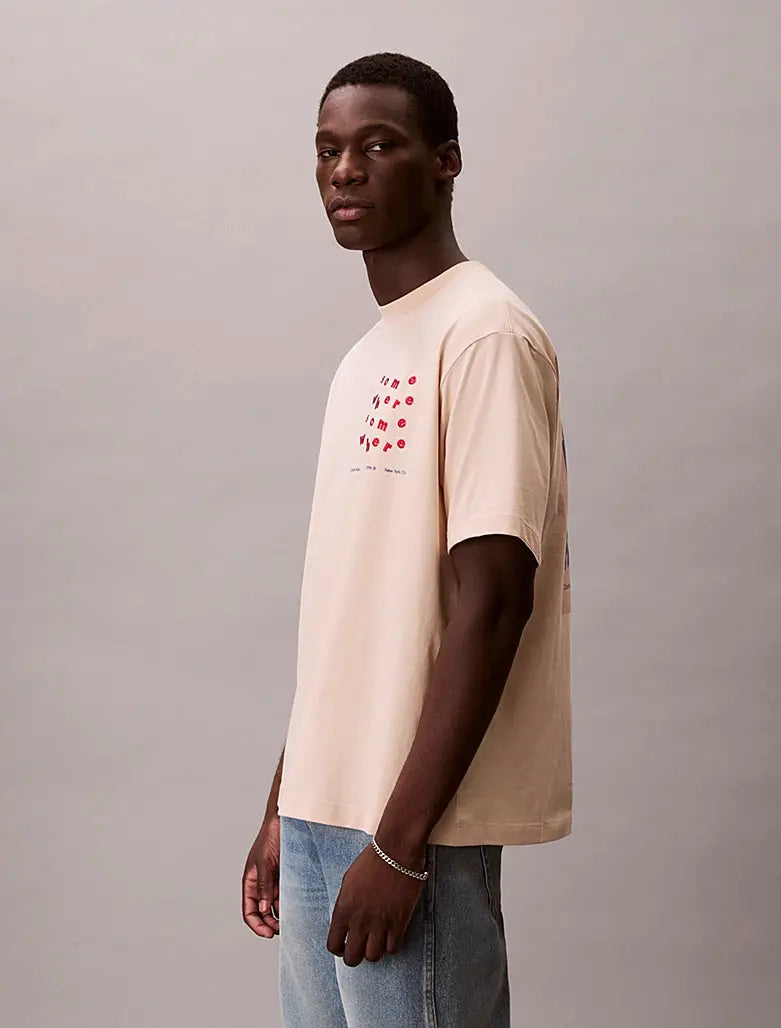 T-shirt relaxed avec motif Somewhere graphique Calvin Klein