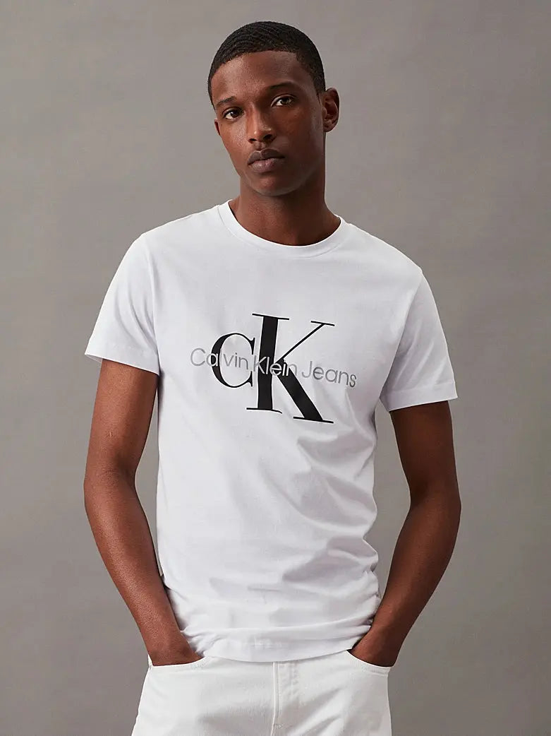 T-shirt slim avec monogramme Calvin Klein