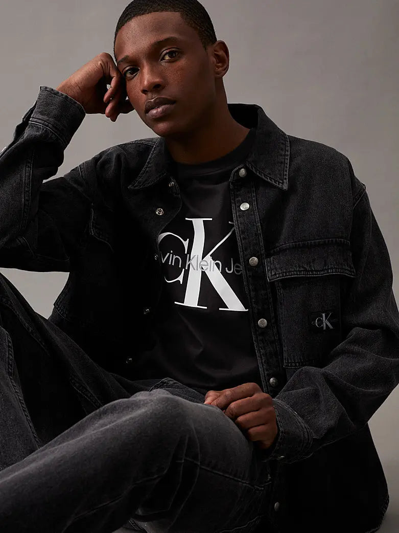 T-shirt slim avec monogramme Calvin Klein