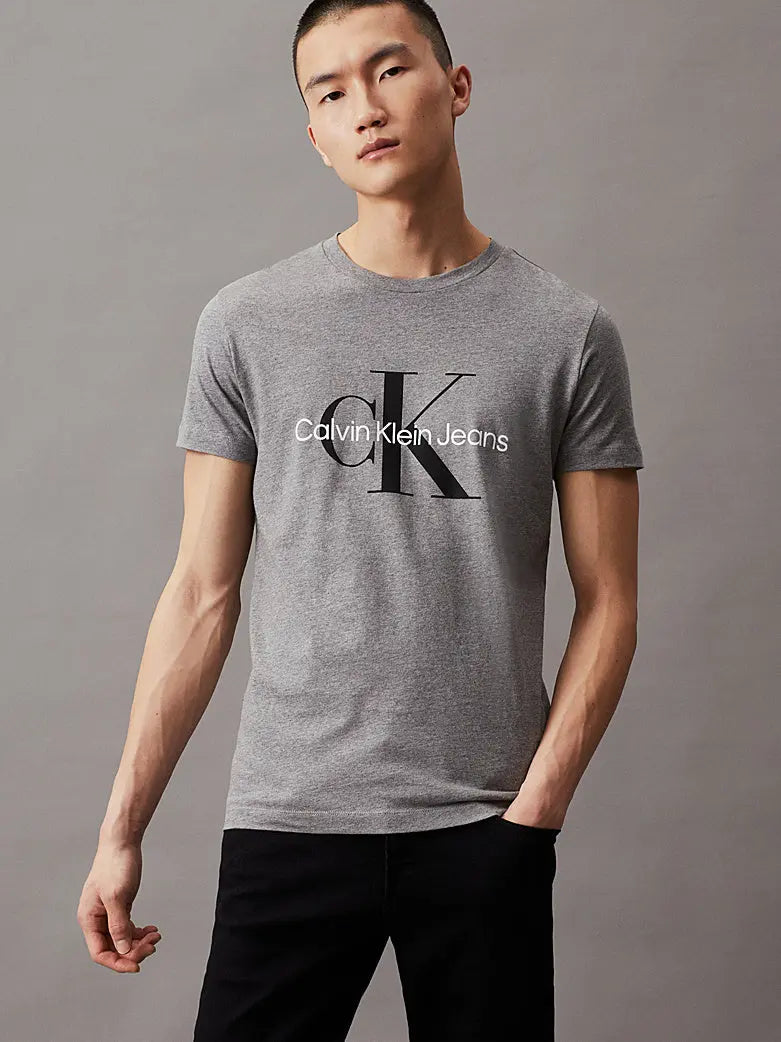 T-shirt slim avec monogramme Calvin Klein