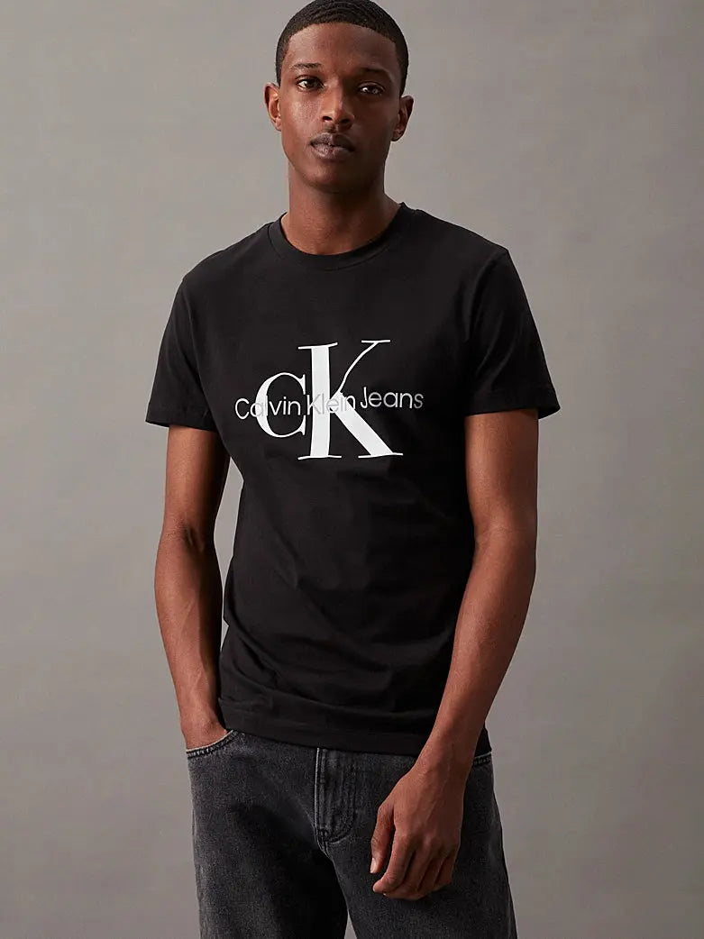 T-shirt slim avec monogramme Calvin Klein