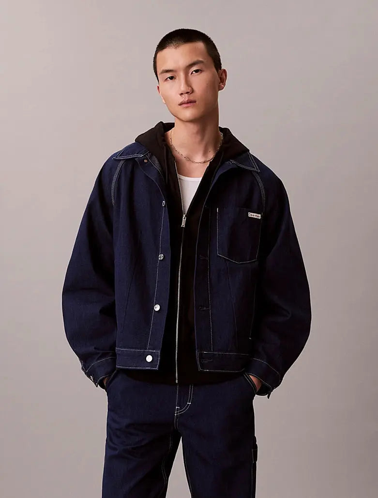 Veste de travail en jean à pinces Calvin Klein