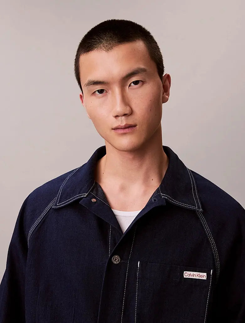 Veste de travail en jean à pinces Calvin Klein