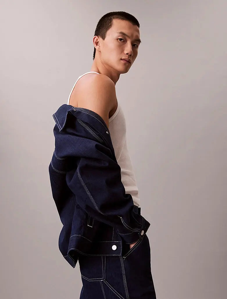 Veste de travail en jean à pinces Calvin Klein