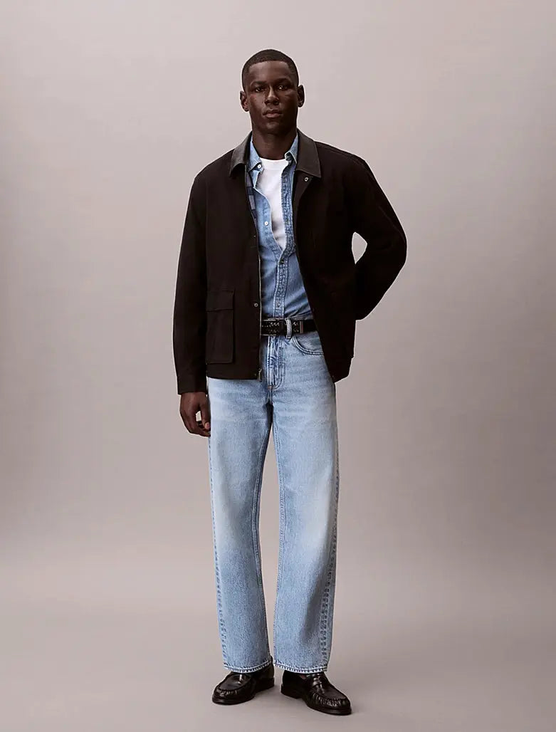 Veste de treillis en toile de coton Calvin Klein