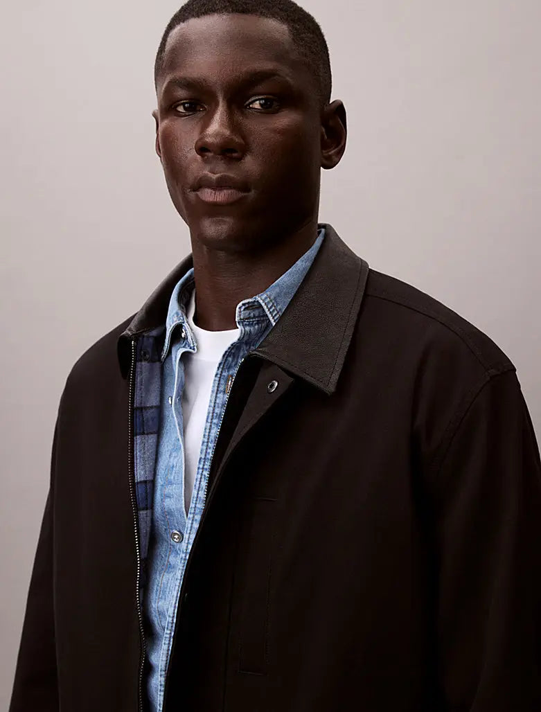 Veste de treillis en toile de coton Calvin Klein