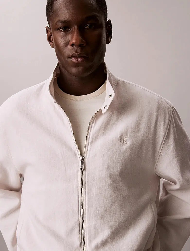 Veste relaxed en coton et lin Calvin Klein