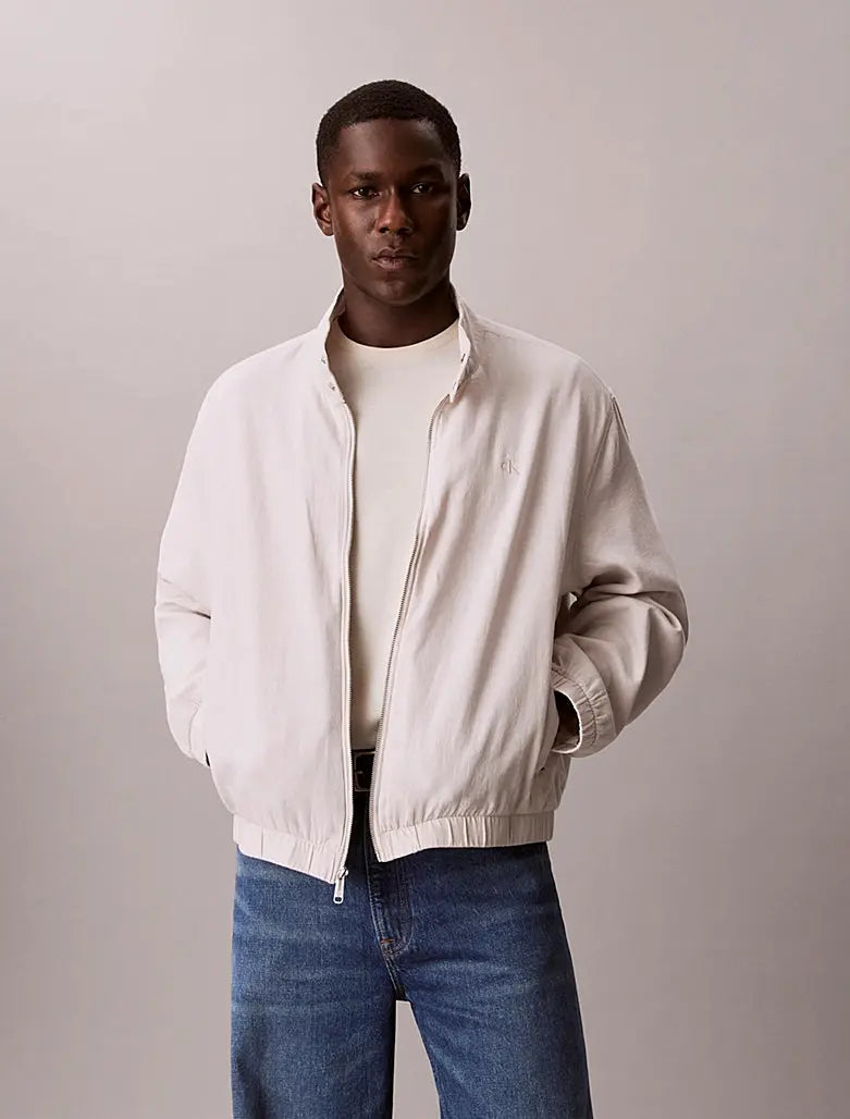 Veste relaxed en coton et lin Calvin Klein