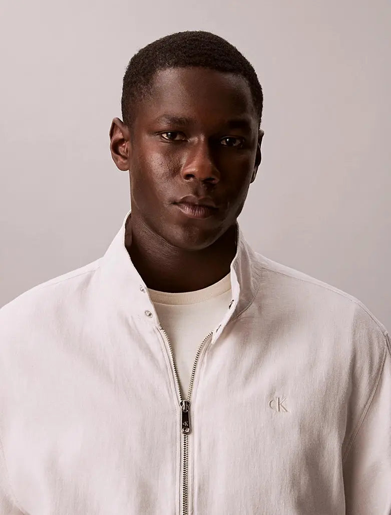 Veste relaxed en coton et lin Calvin Klein